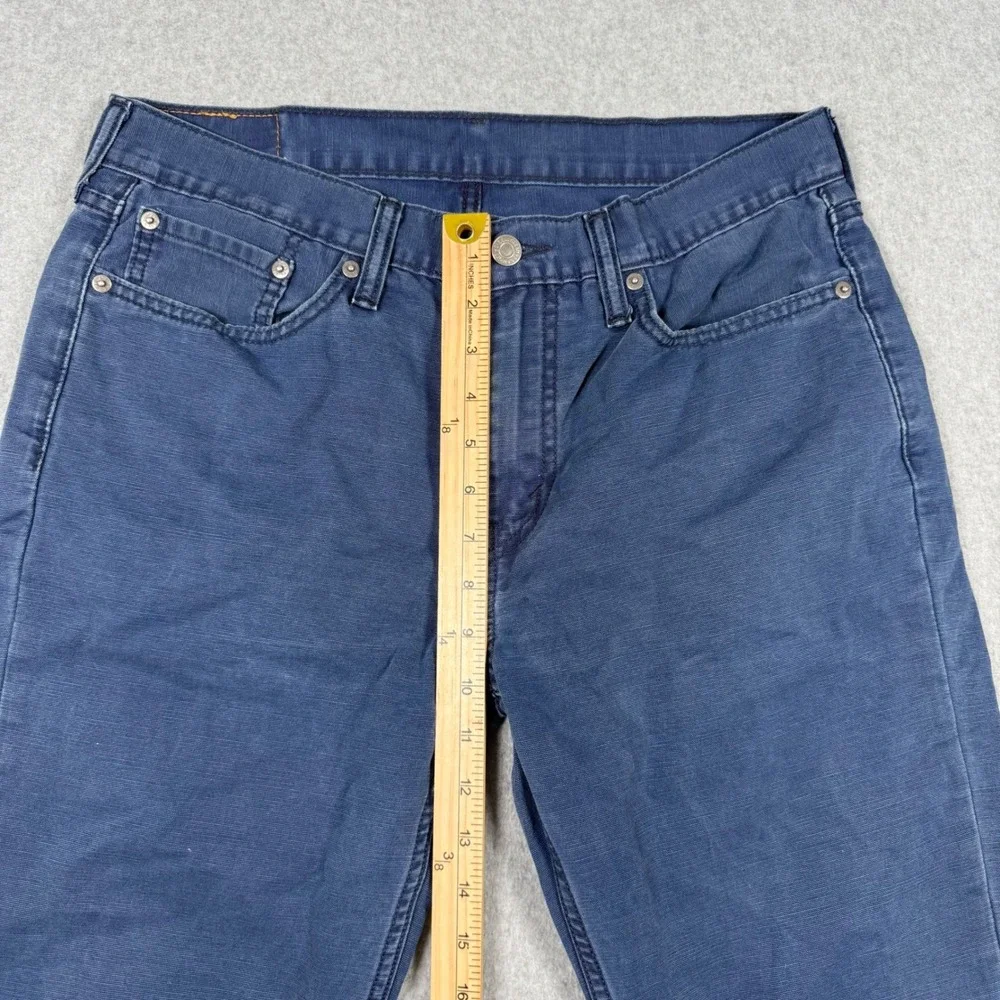 Levis 514 Straight Fit Blue Cotton Canvas Pants Mens 33x30 Preppy Blokecore